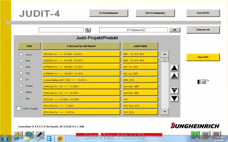 3 в 1 Jungheinrich вилочный погрузчик Judit 4,33 диагностический+ информация о ремонте Jeti SH 4,33+ Jeti ET 4,33 каталог запчастей с лицензией