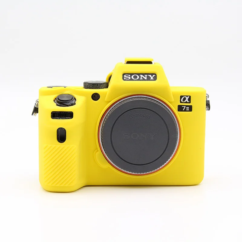 Мягкий силиконовый чехол для камеры sony A7 II A7II A7R Mark 2 резиновый защитный чехол - Цвет: Yellow