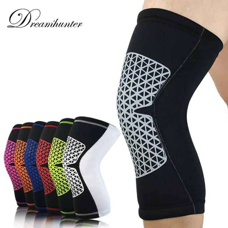 

1PCS Breathable anti-collision Sport Safety Kneepad basketball Spandex Football knee brace Leg Sleeve knee Protector Calf dizlik