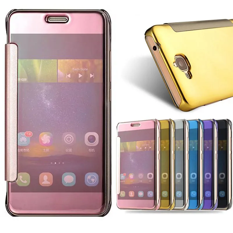 

For HUAWEI Y6 Pro Y 6 Y6Pro TIT-U02 TIT-L01 Mirror Smart Flip Cover For Huawei Honor 4C Pro TIT L01 U02 Honor4C Pro phone Case