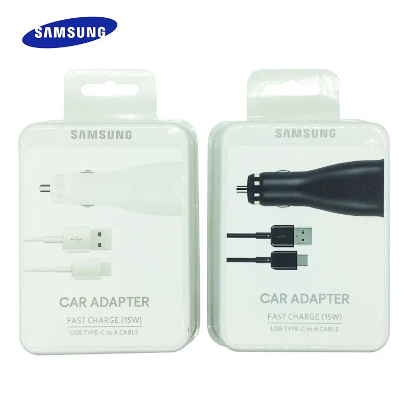 

Original Samsung Car Charger 9V 1.67A Quick Fast Charge 1.5M Type C Cable For Galaxy S10 S8 S9 Plus Note 8 9 A3 A5 A7 2017