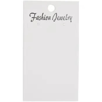 

100PCs White Earrings Jewelry Display Cards 9x5cm