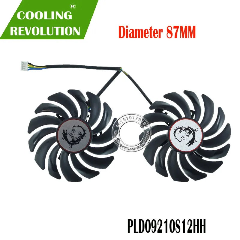 

PLD09210S12HH GTX1050 Ti Cooler fan For GeForce MSI GTX 1050 1050Ti GAMING X video card fan