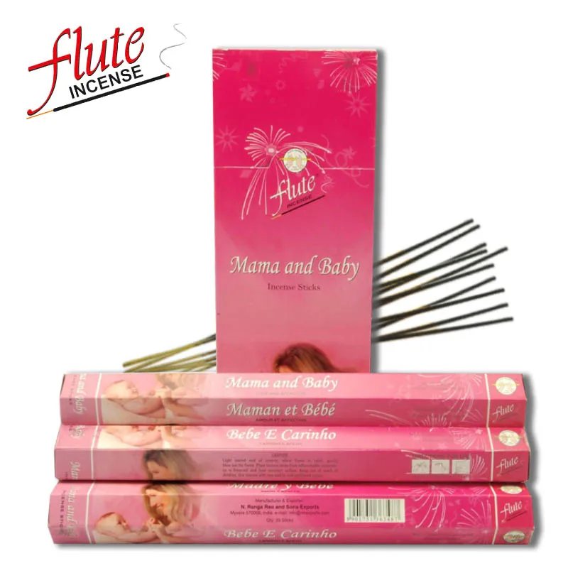 

FLUTE 20 Sticks/Pack Mama And Baby Spice Cored Incense Sticks Handmade From Indian Burning in Office For Aromatherapy