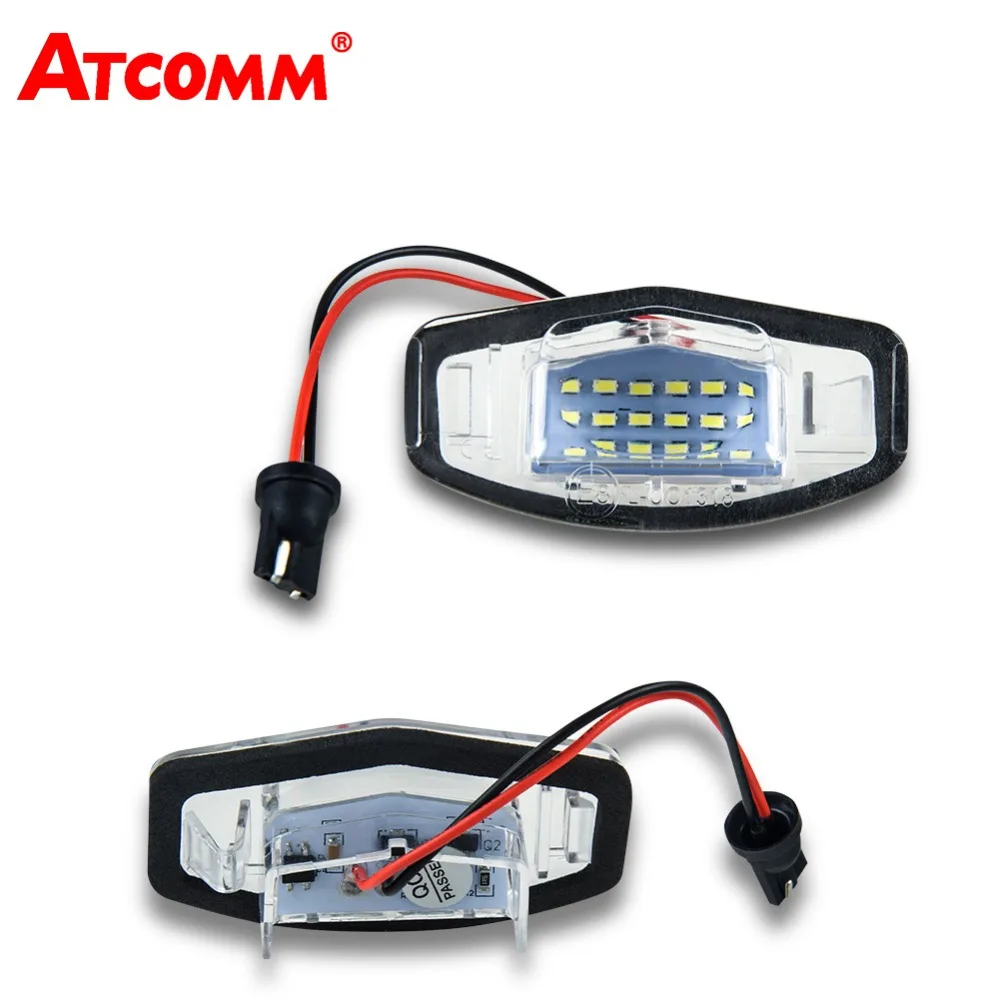 

ATcomm 2 Pcs LED Car Styling Light 12V 6500K White LED Auto License Plate Number Lights For Honda Civic Accord Acura Odyssey