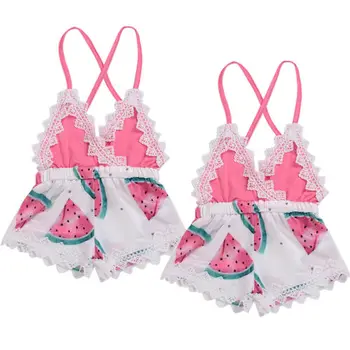 

Summer Newborn Toddler Baby Girl Child Lace Jumpsuit Playsuit Bodysuit Clothes Summer Clothing Sleeveless Cotton 0-5T