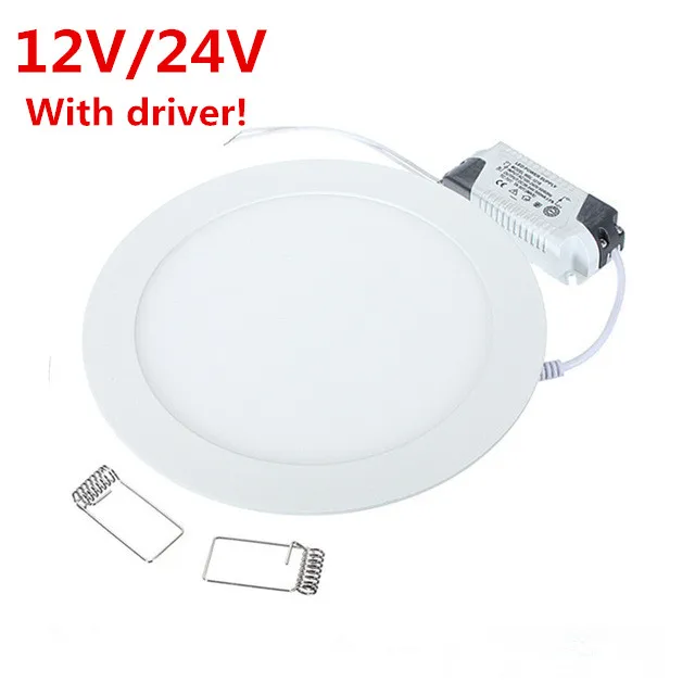 

AC/DC 12V 24V led downlight 3W 4W 6W 9W 12W 15W 25W led ceiling recessed grid downlight round panel light free shipping