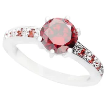 

Wedding Round 8*8mm Semi-precious Stone Silver Ring Size6-9 Q1181R84