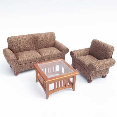 1/12 Miniature Furniture Fabulous Dollhouse Sofa End Tea Table Set Furniture Toys Pretend Play Classic Toy Doll House Decoration 1/12 Miniature Furniture Fabulous Dollhouse Sofa End Tea Table Set Furniture Toys Pretend Play Classic Toy Doll House Decoration