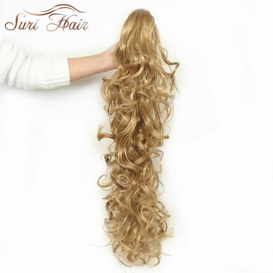 Suri Hair Women HairPiece Ponytail Wavy Claw Fake Hair Extensions 32 inch 220g Black/Blonde 7 Colors Avaliable Suri Hair Women HairPiece Ponytail Wavy Claw Fake Hair Extensions 32 inch 220g Black/Blonde 7 Colors Avaliable