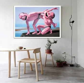 

Chinese famous smile painter modern abstract art hand painted classical oil painting on canvas