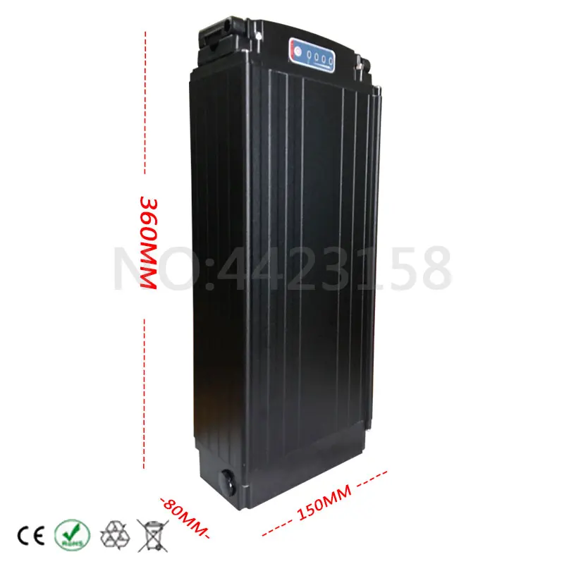 Top 48V ebike battery 48V 12AH electric bicycle battery 48V 10AH 12AH 15AH lithium ion battery pack for 48V 350w 500W 750W Motor 4