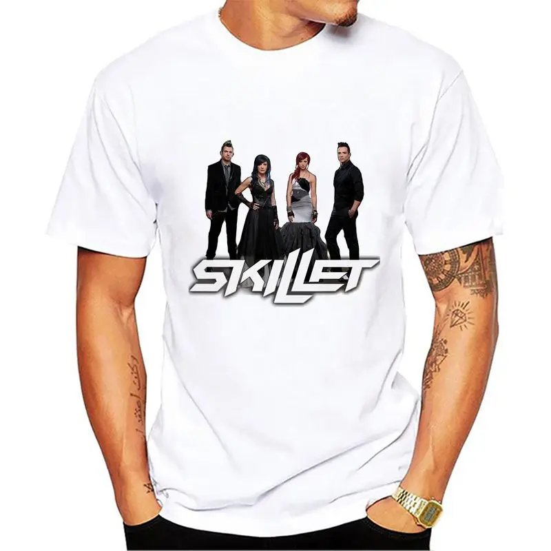 

Skillet Rock Band Tt shirt Black New O-Neck Fashion Casual High Quality Print T Shirt Summer Men Clothing Print Tee Shirts