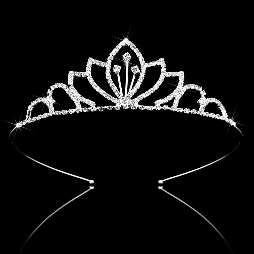 Серебряные, золотые диадемы и короны принцессы, Королевская корона, повязка на голову, аксессуары для детей, украшения для волос, свадебные, выпускные украшения для волос