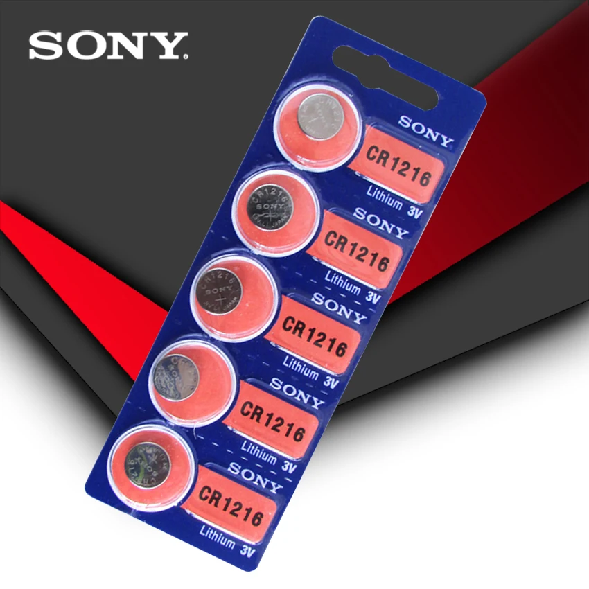 

5pc Sony 100% Original 1216 CR1216 3V lithium Battery Button Cell Coin Battery MADE IN JAPAN