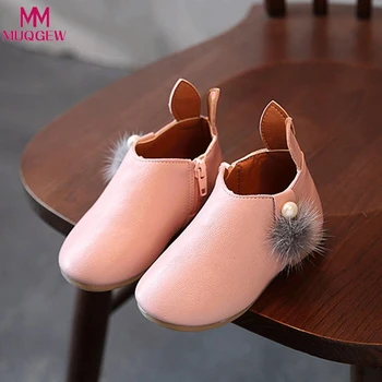 

Cute Rabbit Ears Ball Sneaker Boots Zipper Casual Shoes Rubber Boots Baby Shoes Girls mini melissa sneakers Toddler
