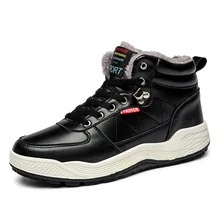 2018 New Men Running Shoes Autumn Winter Fur Sport Shoes Men PU Leather Warm Winter Sneakers Men Sports Shoes for Male