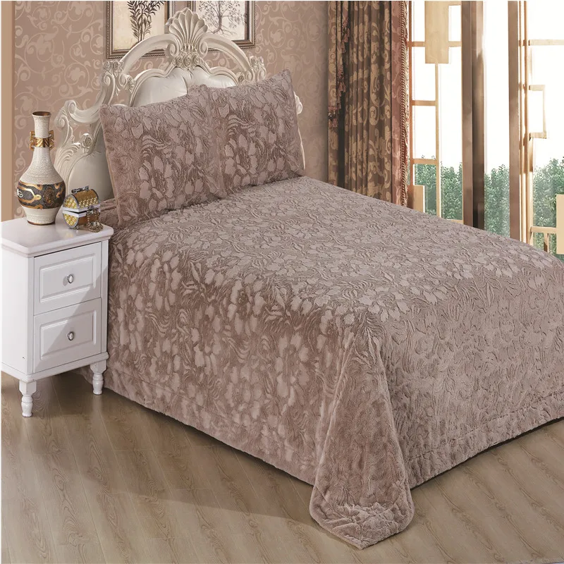 "CLORIS" Super Soft Bedspread 220*240CM(1PC) Pillowcases50*70 (2PC) on