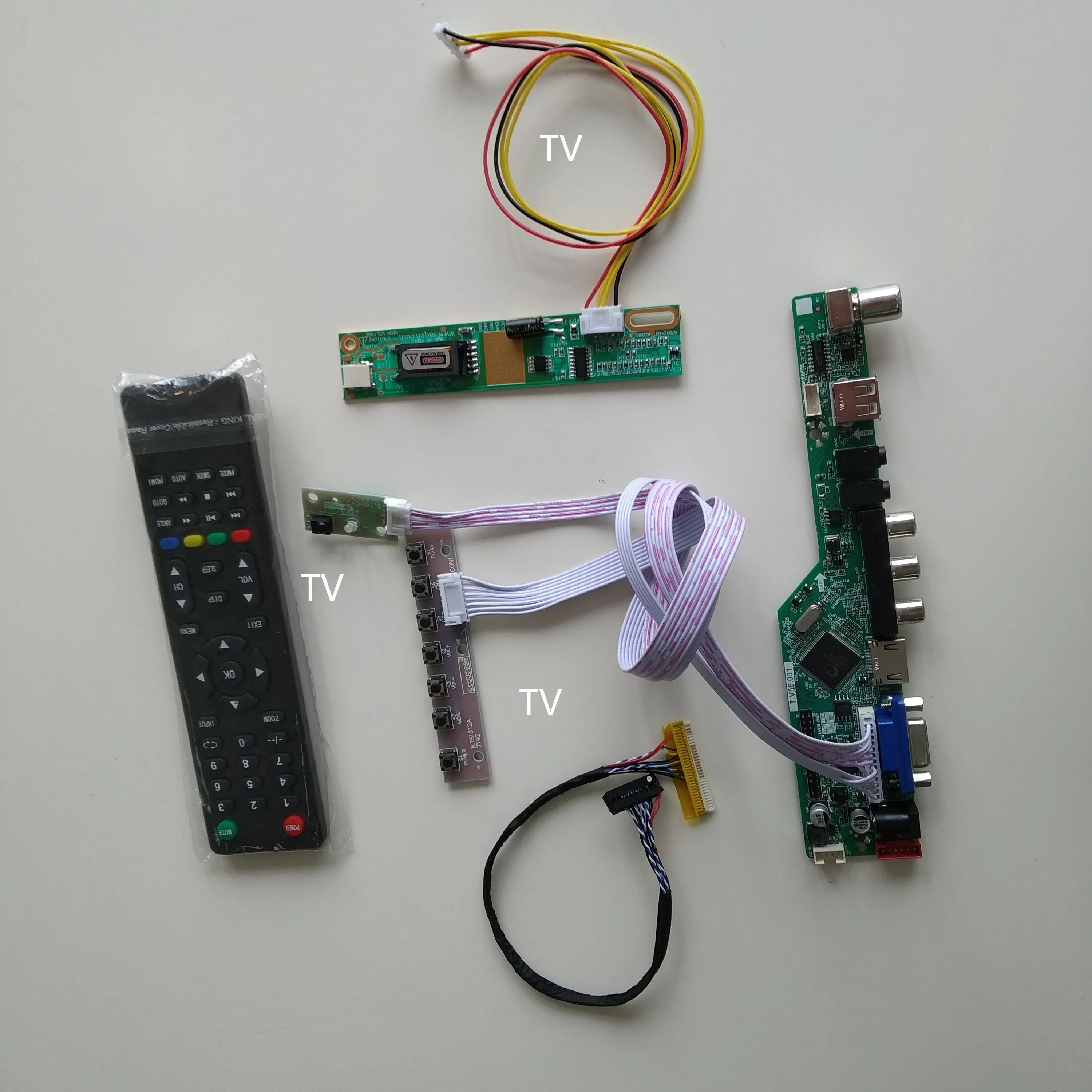 

TV HDMI AV LCD LED USB VGA AUDIO Controller driver Board1 CCFL lamps For 14.1" LTN141AT03 1280X800 panel monitor