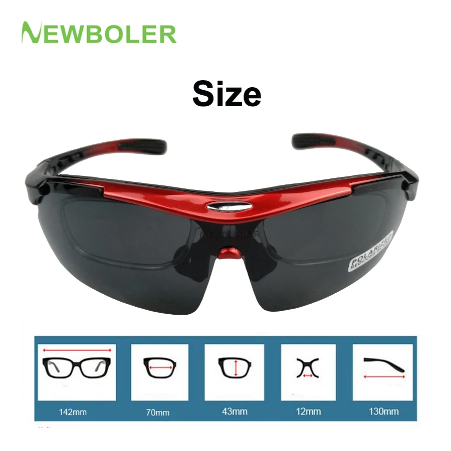 NEWBOLER 2 рамки поляризационные велосипедные солнцезащитные очки для спорта на