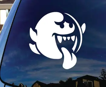 

2pcs Black/White Mario Brothers Boo Car Window Vinyl Decal Sticker 4" Wide
