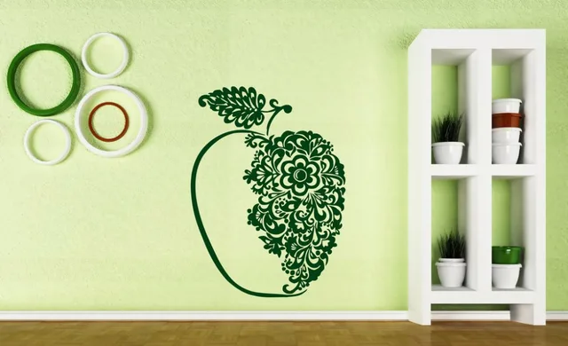 art apple vinyl wall stickers wall stickers big beautiful tasty