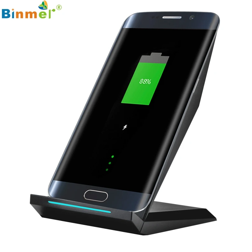 bilder für Hot-verkauf BINMER Schwarz Qi Drahtlose Telefon Schnelle Ladegerät Lade Pad Dock Ständer Halter Bahnhof Für Samsung Galaxy S7 rand bilder für Hot-verkauf BINMER Schwarz Qi Drahtlose Telefon Schnelle Ladegerät Lade Pad Dock Ständer Halter Bahnhof Für Samsung Galaxy S7 rand