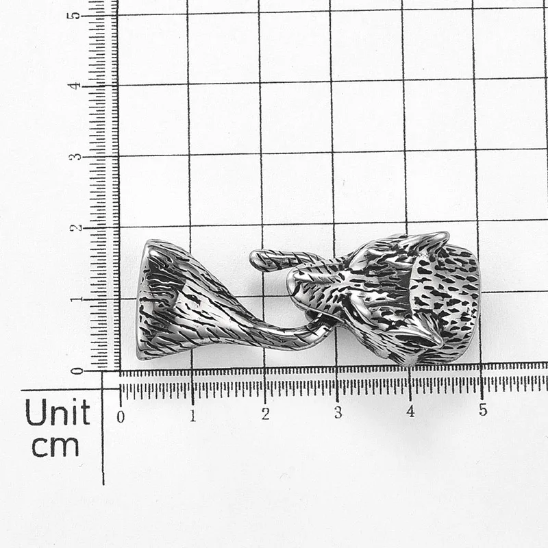 Мужская нержавеющая сталь Волчья Голова застежки для бус крюк соединители кожаный шнур браслет DIY Ювелирные изделия Поиск Аксессуары - Цвет: 4