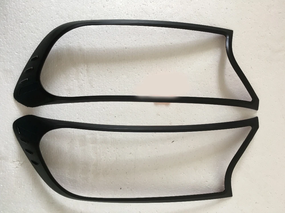 

Hot Suitable 2016 pickup ABS black headlights surrounds cover trim for ford Ranger wildtrak 2017 new design ranger lamp hoods