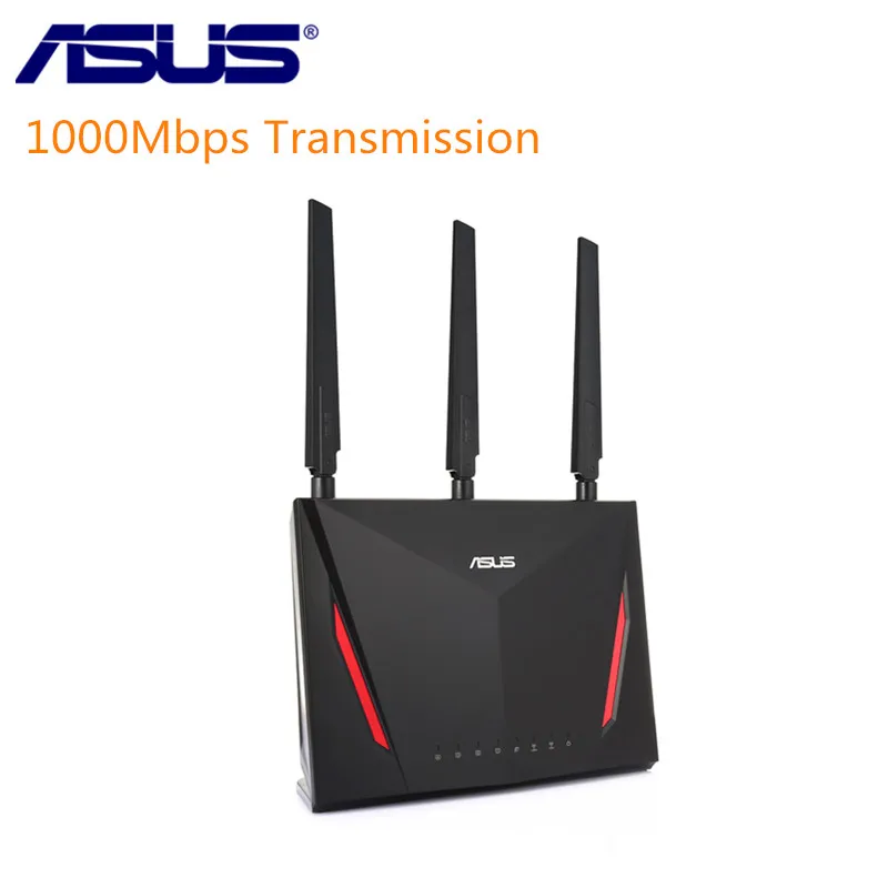 ASUS RT-AC86U 2900 Мбит/с беспроводной Wi-Fi маршрутизатор двухъядерный 512 Мб ОЗУ 256 Мб rom 1,8 г беспроводной AC/G/N Wi-Fi маршрутизатор с антеннами