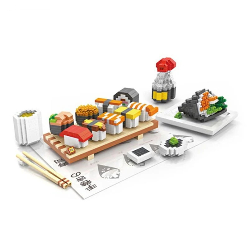 

LOZ 9392 1360PCS Diamond Blocks Sushi Set Meal Food Assembly Model Building Small Parts Bricks Educational Toys For Children