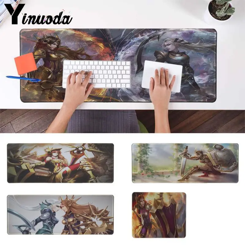 

Yinuoda Leona and Diana lol Gaming Player desk laptop Rubber Mouse Mat Keyboard mat Smooth gaming mouse pad for dota2 lol cs