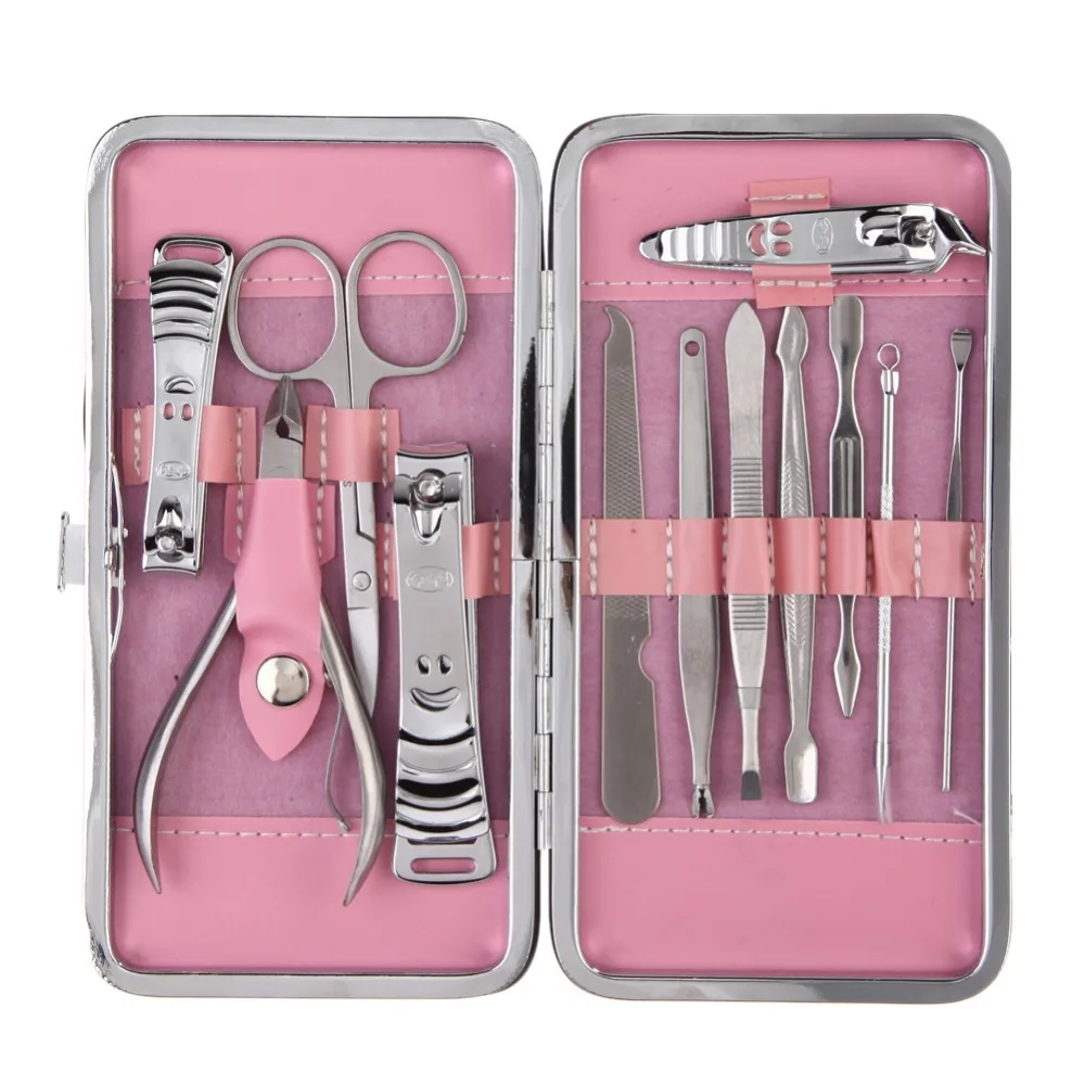 12pcs/set for manicure Stainless Steel Nail Clipper nail extension kit ...