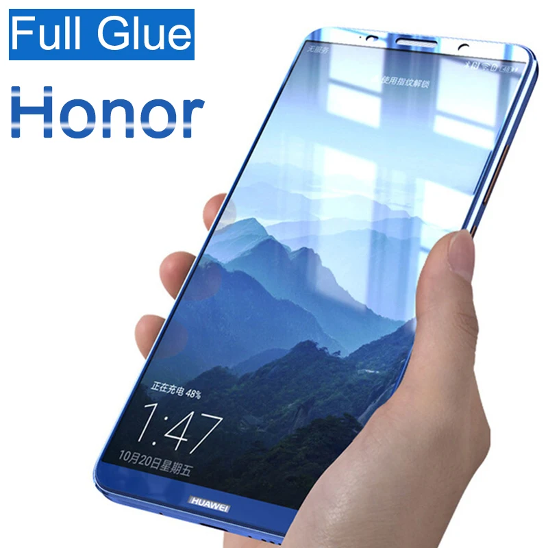 Защитное стекло закаленное 3D для Huawei Honor 10/9/8 Lite/9h | Мобильные телефоны и