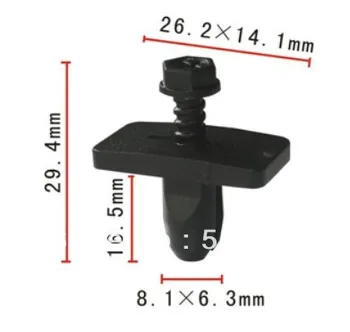

Free shipping 100pcs auto plastic clips push-type retainer