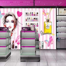 Пользовательские обои 3d фрески Мода акварель косметика для красоты Магазин фон обои домашний декор Фреска 3d обои