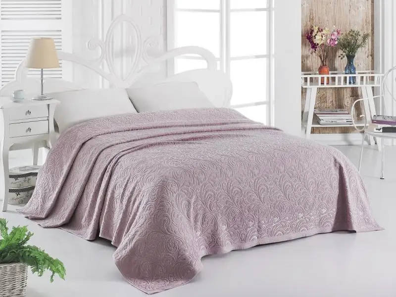 Простыня KARNA, ESRA, 200*220 см, грязно-розовый