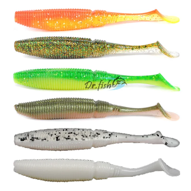 Dr.Fish Soft Plastic Lure Bait Swimbait Bass Flip Tail Surf Fishing