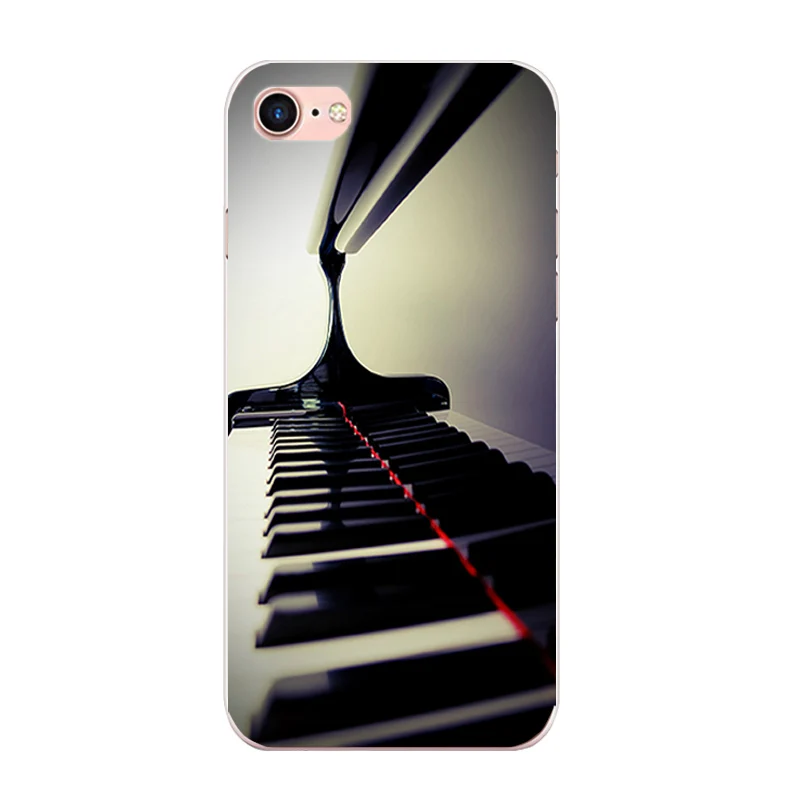 Чехол для телефона чехол для iPhone 7 8 X Shell 4,7 дюймов для iPhone 8 Plus 5," для iPhone X Coque TPU бампер Музыкальные инструменты окрашенные