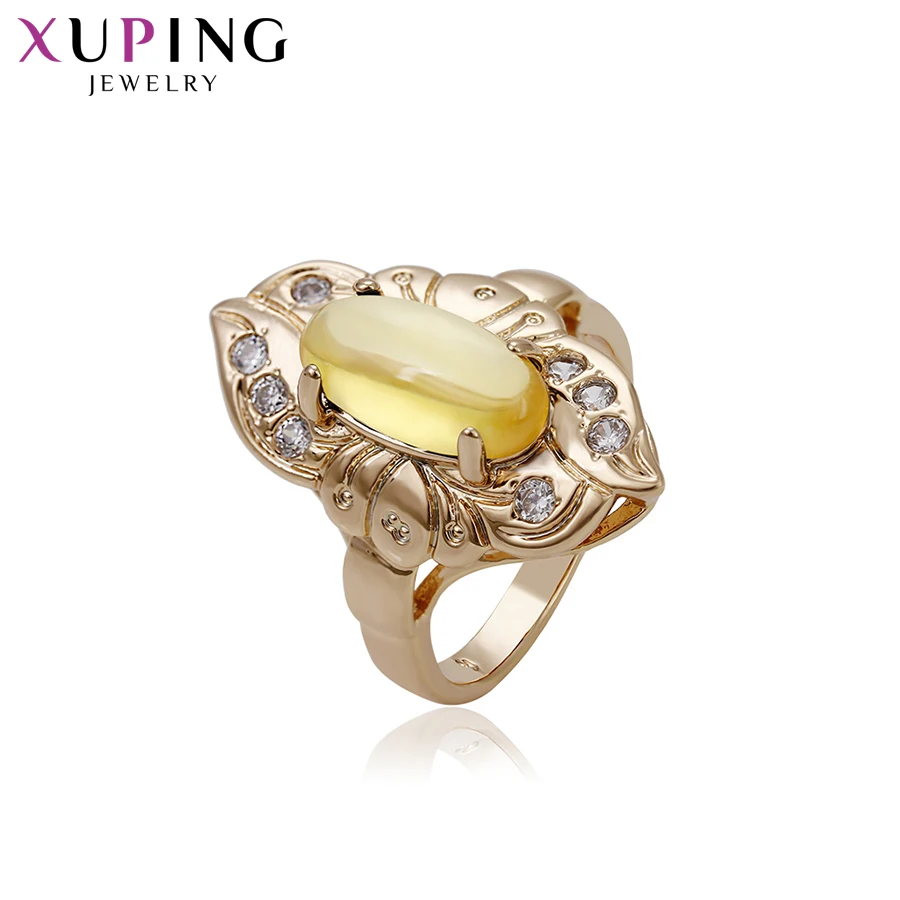 

11.11 Xuping for Women Wedding Ring New Arrival Gold Color Plated Fashion Luxury Jewelry Environmental Copper Gifts S116-14674