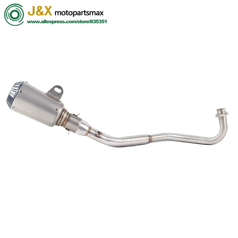 Motorcycle Exhaust Full System Contact Middle Pipe Muffler For