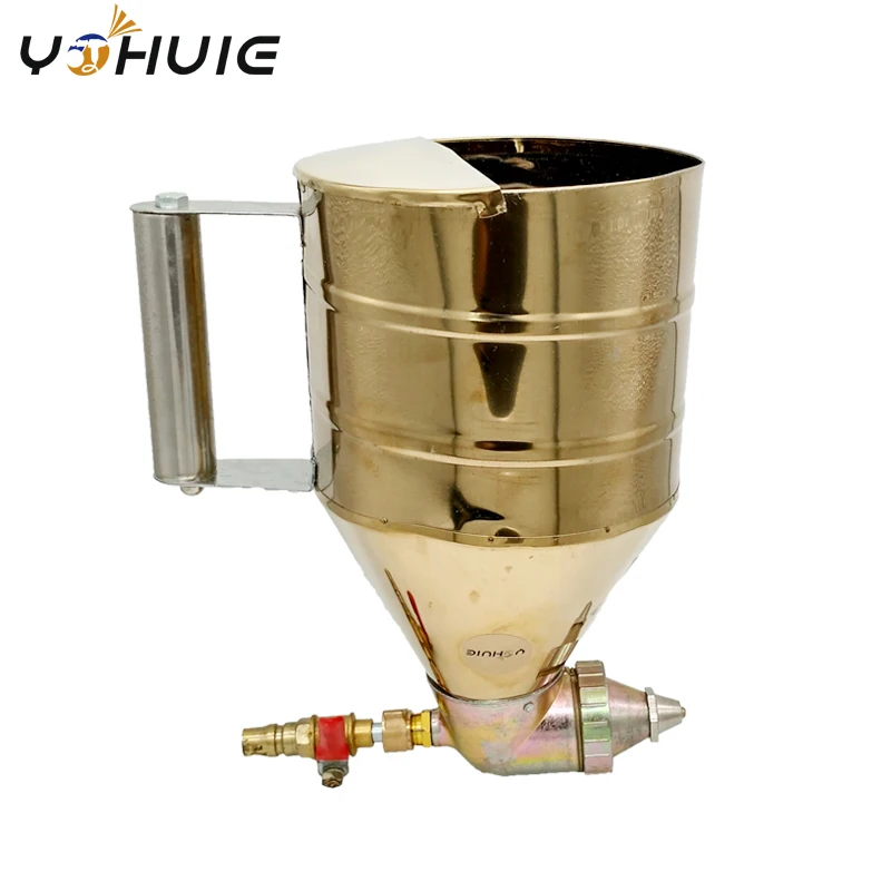 YOHUIE 2000 мл Титан материалом Аэрограф диатомовые грязи sandblast реальный камень