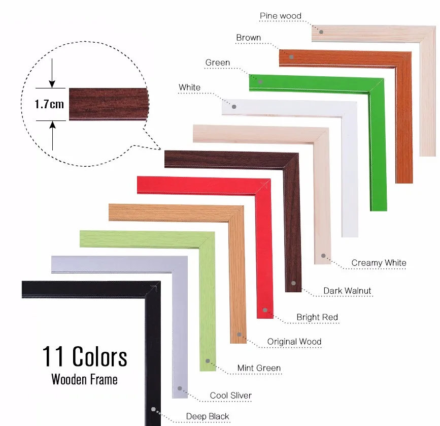 Wooden Frame Cork Board Bulletin Message Board 25*35cm Pin Boards Corcho Pared 11 Colors Frame for Notes Home Office Decoration