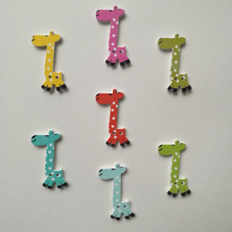 

Handicraft Buttons Free Shipping 50pcs Scrapbooking Buttons Giraffe Shape Buttons Sewing Scrapbooking Sewing Accessories 2x36mm