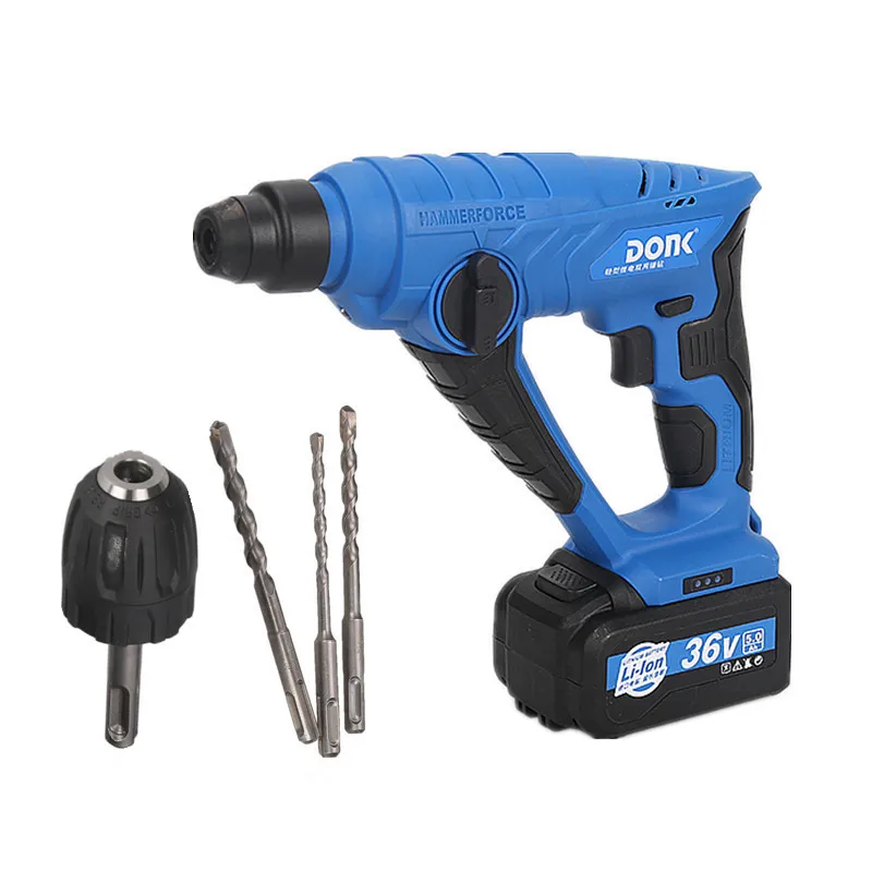 

36V rechargeable lithium battery electric hammer drill wall impact drill Concrete 4-26mm screwdriver hammer power tools