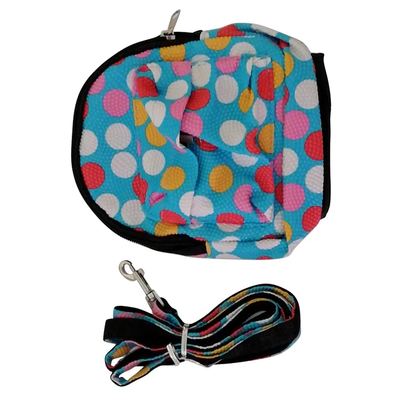 Рюкзак из парусины с поводком для собак и кошек, школьная сумка для маленьких собак, рюкзак для тренировок на открытом воздухе и прогулок, портативный рюкзак для собак с поводком - Цвет: Синий