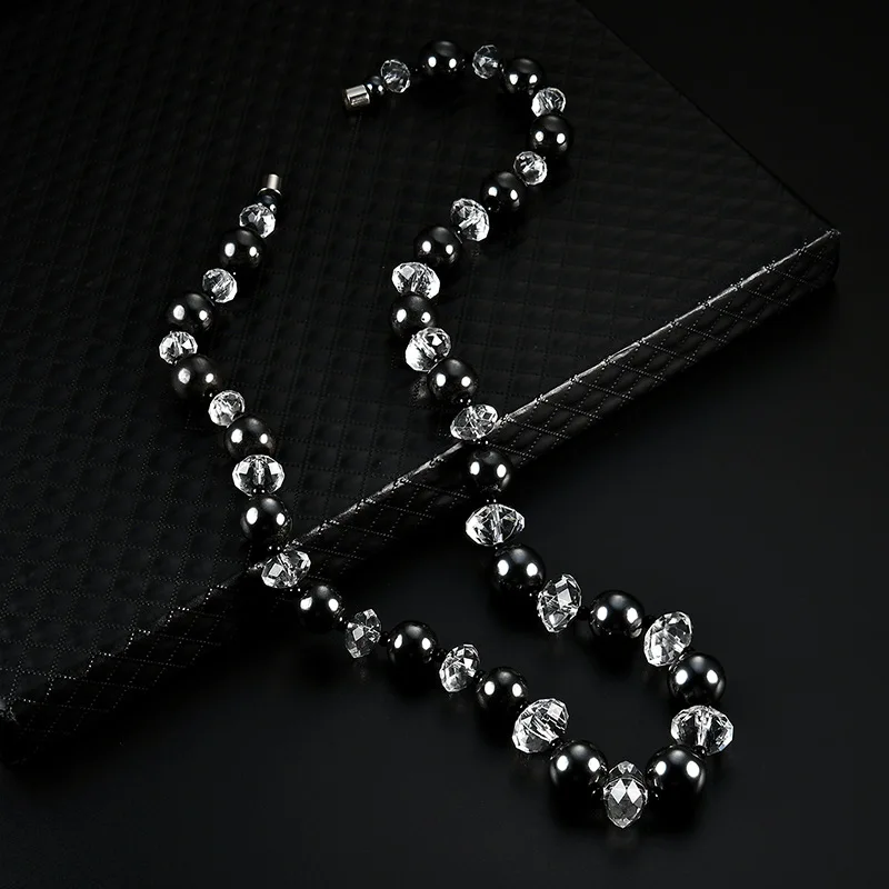 Совпадающий женский энергетический лечебный черный гематит с магнитотерапией из бисера ожерелье для женщин ювелирные изделия LG099
