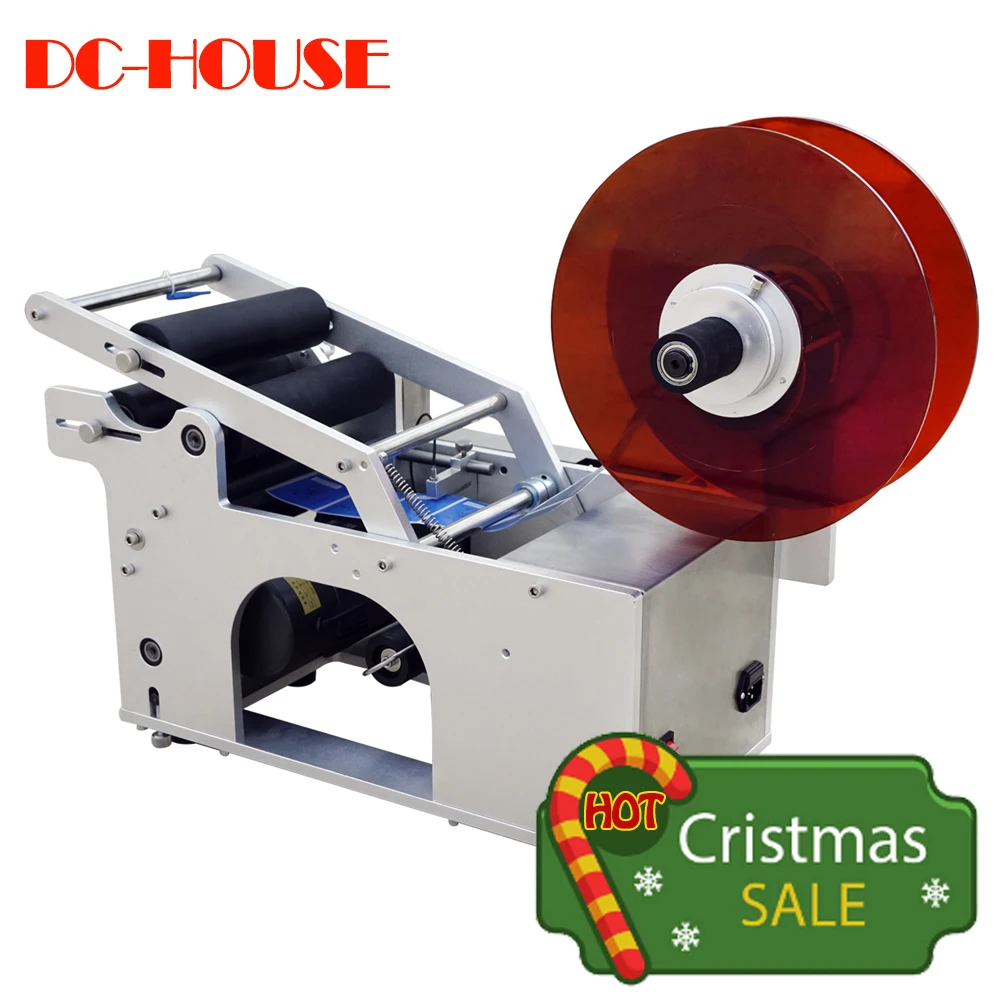

UK Stock 220V Semi Automatic Round Bottle Labeler Labeling Machine for PET Plastic Bottle