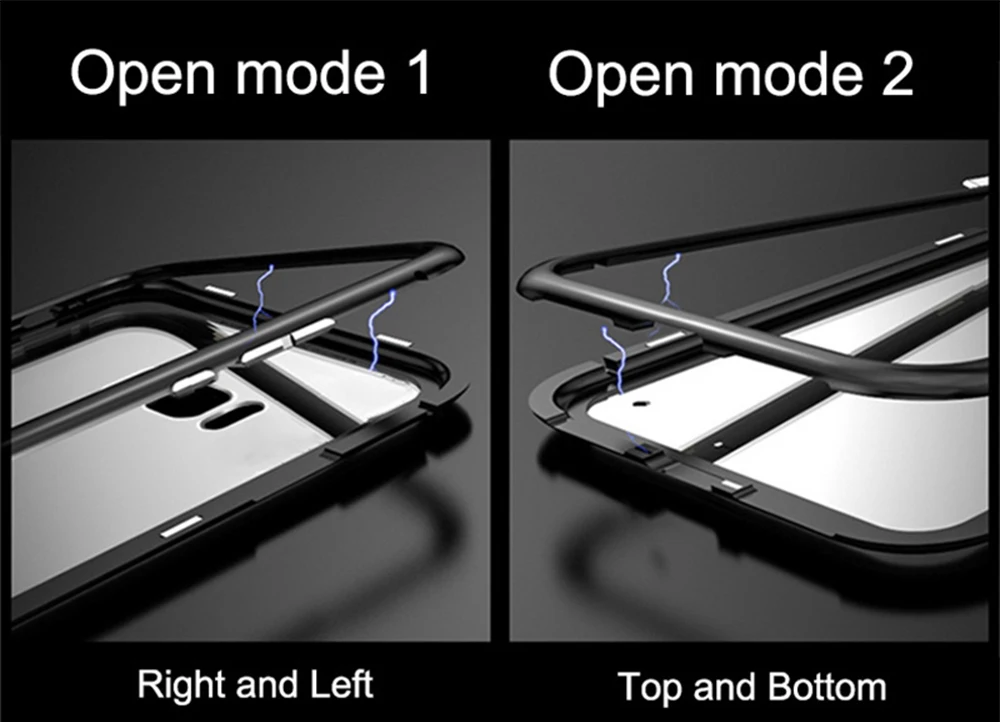 Магнитный чехол для samsung Galaxy S8 Note 9, 8, S9 Plus, S7 Edge, роскошный чехол, Прозрачный чехол для мобильного телефона, закаленное стекло, задняя крышка Etui