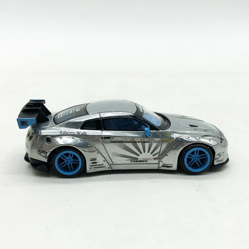 1: 64 литейный сплав серый Nissan Gtr-lb Nissan Ares Широкий Ширина модифицированный мини набор декораций